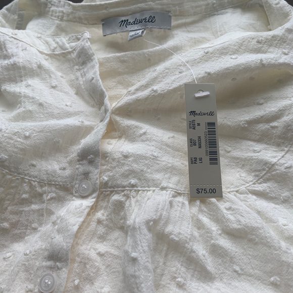 3 for $30💕 NWT Madewell cream blouse - Picture 3 of 4